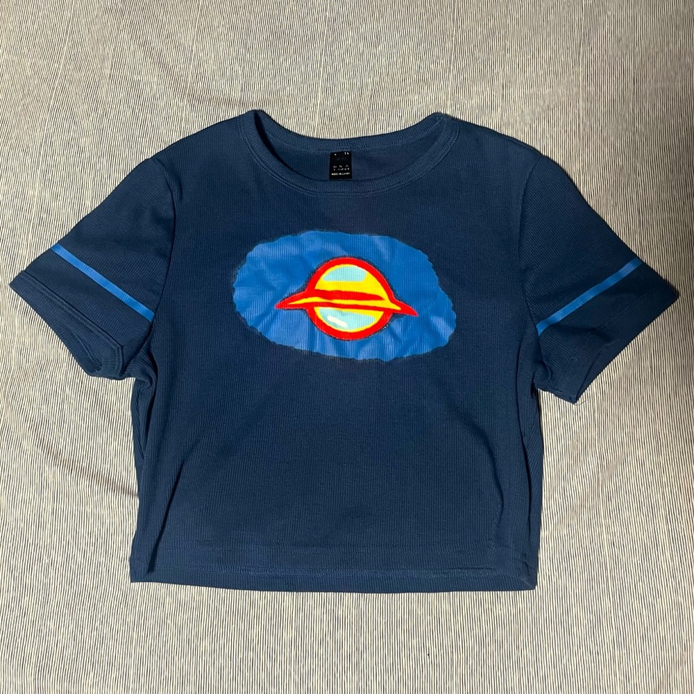 Blue Saturn Crop Top